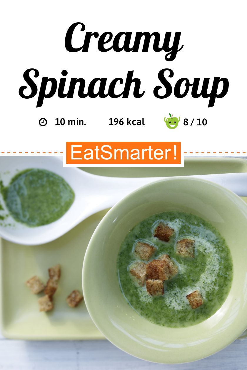 Creamy Spinach Soup recipe | Eat Smarter USA
