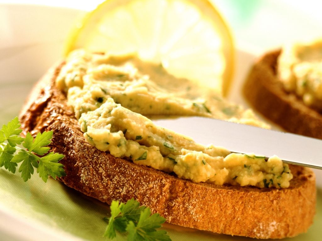 Chickpea Spread On Baguette