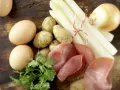 Asparagus and Ham Omelet preparation step 1 Asparagus and Ham Omelet preparation step 1