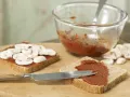 Baked Ham & Mushroom Pizza Toasts preparation step 3 Baked Ham & Mushroom Pizza Toasts preparation step 3