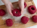 Beet Bagels preparation step 2 Beet Bagels preparation step 2