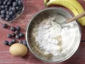 Blueberry Banana Muffins preparation step 1 Blueberry Banana Muffins preparation step 1