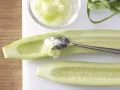 Cold Cucumber Soup with Salmon Tartare preparation step 2 Cold Cucumber Soup with Salmon Tartare preparation step 2
