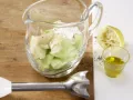 Cold Cucumber Soup with Salmon Tartare preparation step 3 Cold Cucumber Soup with Salmon Tartare preparation step 3