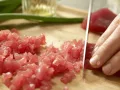 Crispy Ahi Tuna Tortilla Bites preparation step 6 Crispy Ahi Tuna Tortilla Bites preparation step 6