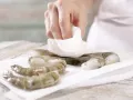 Eggplant Gratin with Marinated Shrimp preparation step 1 Eggplant Gratin with Marinated Shrimp preparation step 1