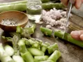 Green Asparagus Soup preparation step 1 Green Asparagus Soup preparation step 1