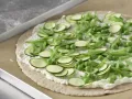 Green Vegetable Pizza preparation step 6 Green Vegetable Pizza preparation step 6