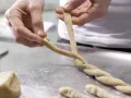 Marzipan Quark Wreaths preparation step 3 Marzipan Quark Wreaths preparation step 3