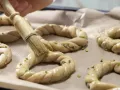 Marzipan Quark Wreaths preparation step 5 Marzipan Quark Wreaths preparation step 5