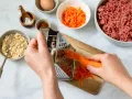 Mashed Potatoes and Parsnips with Beef Carrot Meatballs preparation step 2 Mashed Potatoes and Parsnips with Beef Carrot Meatballs preparation step 2