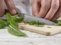 Mushroom Parmesan Carpaccio preparation step 1 Mushroom Parmesan Carpaccio preparation step 1