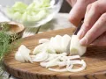 Open-Faced Cucumber and Ham Sandwiches preparation step 3 Open-Faced Cucumber and Ham Sandwiches preparation step 3