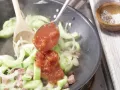 Open-Faced Cucumber and Ham Sandwiches preparation step 6 Open-Faced Cucumber and Ham Sandwiches preparation step 6