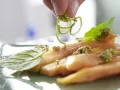 Papaya Lime Carpaccio with Mint Pesto preparation step 8 Papaya Lime Carpaccio with Mint Pesto preparation step 8