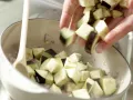 Pizza with Spicy Eggplant & Goat Cheese preparation step 5 Pizza with Spicy Eggplant & Goat Cheese preparation step 5