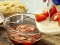 Pollock with Tomato-Bread Salad preparation step 2 Pollock with Tomato-Bread Salad preparation step 2