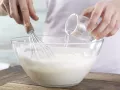 Quark Stracciatella preparation step 1 Quark Stracciatella preparation step 1