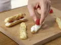 Raspberry Eclairs preparation step 9 Raspberry Eclairs preparation step 9