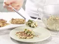 Salmon Tartare on Celery Root Fritters preparation step 9 Salmon Tartare on Celery Root Fritters preparation step 9