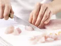 Salmon Tartare preparation step 1 Salmon Tartare preparation step 1