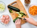 Sauteed Turkey with Zucchini preparation step 1 Sauteed Turkey with Zucchini preparation step 1