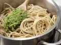 Spaghetti with Wild Garlic and Almond Pesto preparation step 7 Spaghetti with Wild Garlic and Almond Pesto preparation step 7