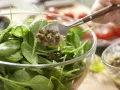 Spinach Salad with Prosciutto-Wrapped Perch preparation step 8 Spinach Salad with Prosciutto-Wrapped Perch preparation step 8
