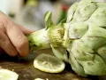 Steamed Artichokes with Citrus Aioli preparation step 2 Steamed Artichokes with Citrus Aioli preparation step 2