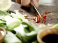 Stir-Fried Baby Bok Choy preparation step 2 Stir-Fried Baby Bok Choy preparation step 2