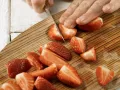 Strawberry and Melon Dessert Salad preparation step 2 Strawberry and Melon Dessert Salad preparation step 2