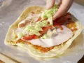 Wrap with Turkey and Peanut Butter preparation step 7 Wrap with Turkey and Peanut Butter preparation step 7