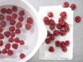 Raspberry Smoothie preparation step 1 Raspberry Smoothie preparation step 1