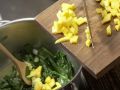 Spinach and Mangoes preparation step 7 Spinach and Mangoes preparation step 7