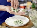 Spinach-Cheese Fritters preparation step 7 Spinach-Cheese Fritters preparation step 7