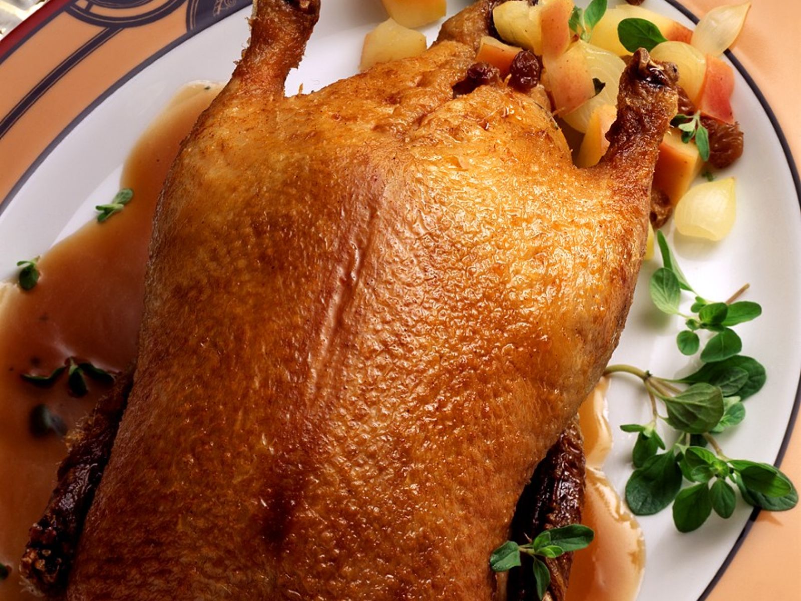 duck stuffed with orange