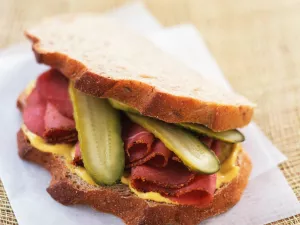 Cured Beef and Pickle Sandwich Cured Beef and Pickle Sandwich