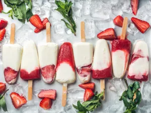 Strawberry Yogurt Popsicles
