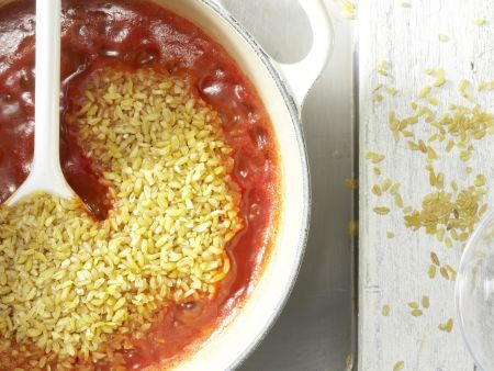 Bulgur and Pepper Salad preparation step 1 Bulgur and Pepper Salad preparation step 1