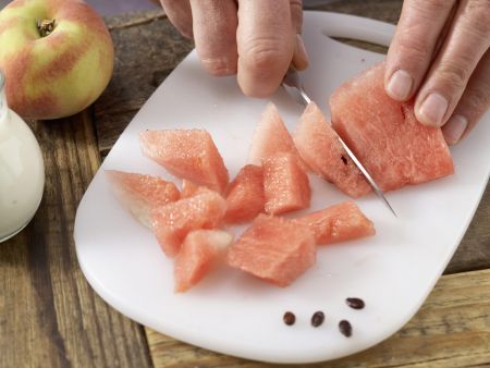 Buttermilk Smoothie with Melon preparation step 1 Buttermilk Smoothie with Melon preparation step 1