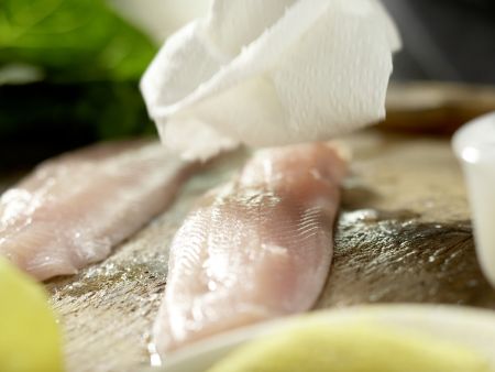 Cornmeal-Crusted Trout Fillets preparation step 1 Cornmeal-Crusted Trout Fillets preparation step 1