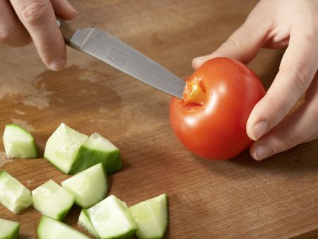 Feta Cheese with Vegetables preparation step 1 Feta Cheese with Vegetables preparation step 1