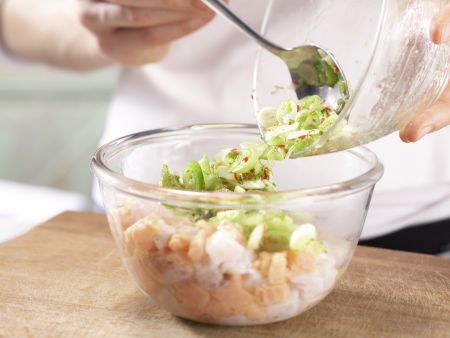 Fish Tartare preparation step 6 Fish Tartare preparation step 6