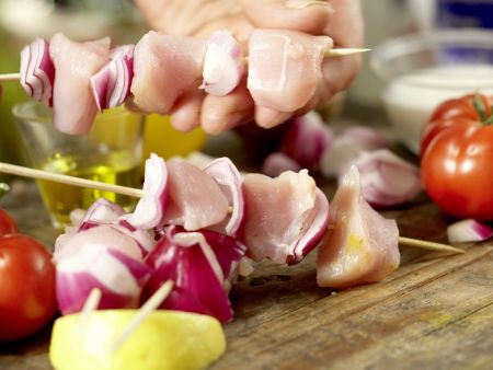 Grilled Chicken Skewers preparation step 3 Grilled Chicken Skewers preparation step 3