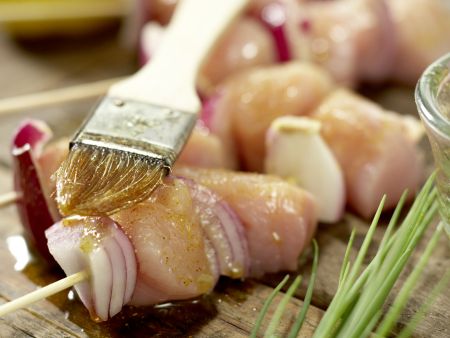 Grilled Chicken Skewers preparation step 4 Grilled Chicken Skewers preparation step 4