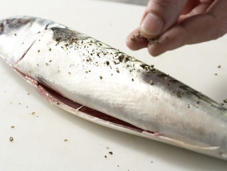Grilled Mackerel with Herbs preparation step 2 Grilled Mackerel with Herbs preparation step 2