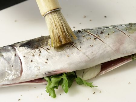 Grilled Mackerel with Herbs preparation step 4 Grilled Mackerel with Herbs preparation step 4