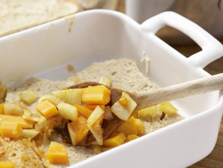 Hearty Vegetable-Bread Casserole preparation step 8 Hearty Vegetable-Bread Casserole preparation step 8