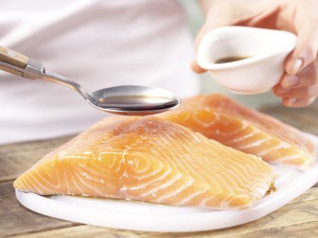 Marinated Sesame Salmon preparation step 1 Marinated Sesame Salmon preparation step 1