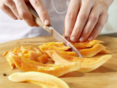 Papaya and Passion Fruit Smoothie preparation step 2 Papaya and Passion Fruit Smoothie preparation step 2